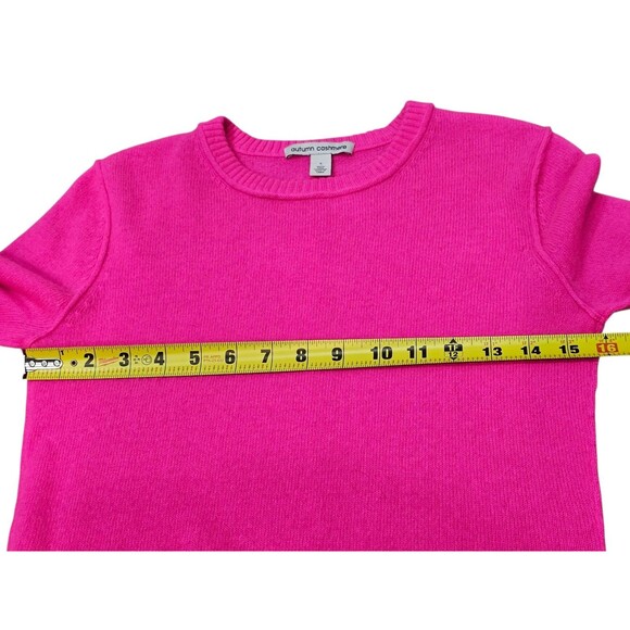 Autumn Cashmere Womens S Pure Cashmere Sweater Pink Jumper Crewneck Pullover - Picture 5 of 15